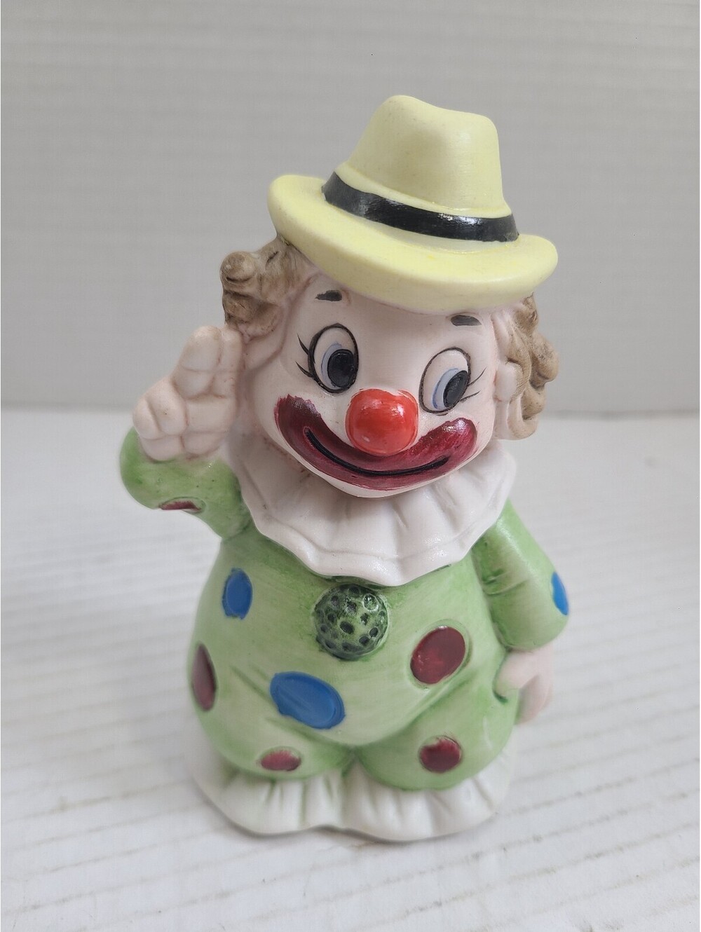 Vintage 1979 Sunset House Hand Painted Clown Collectible Retro Bell